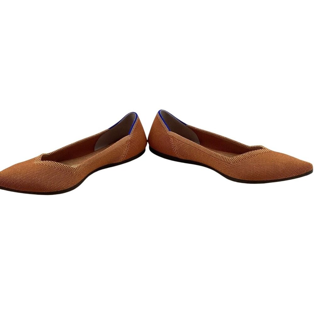 Women’s Rothy’s Pointy Toe Flats Burnt Orange Slip On Ballet Shoes Size 7.5 - Picture 6 of 8